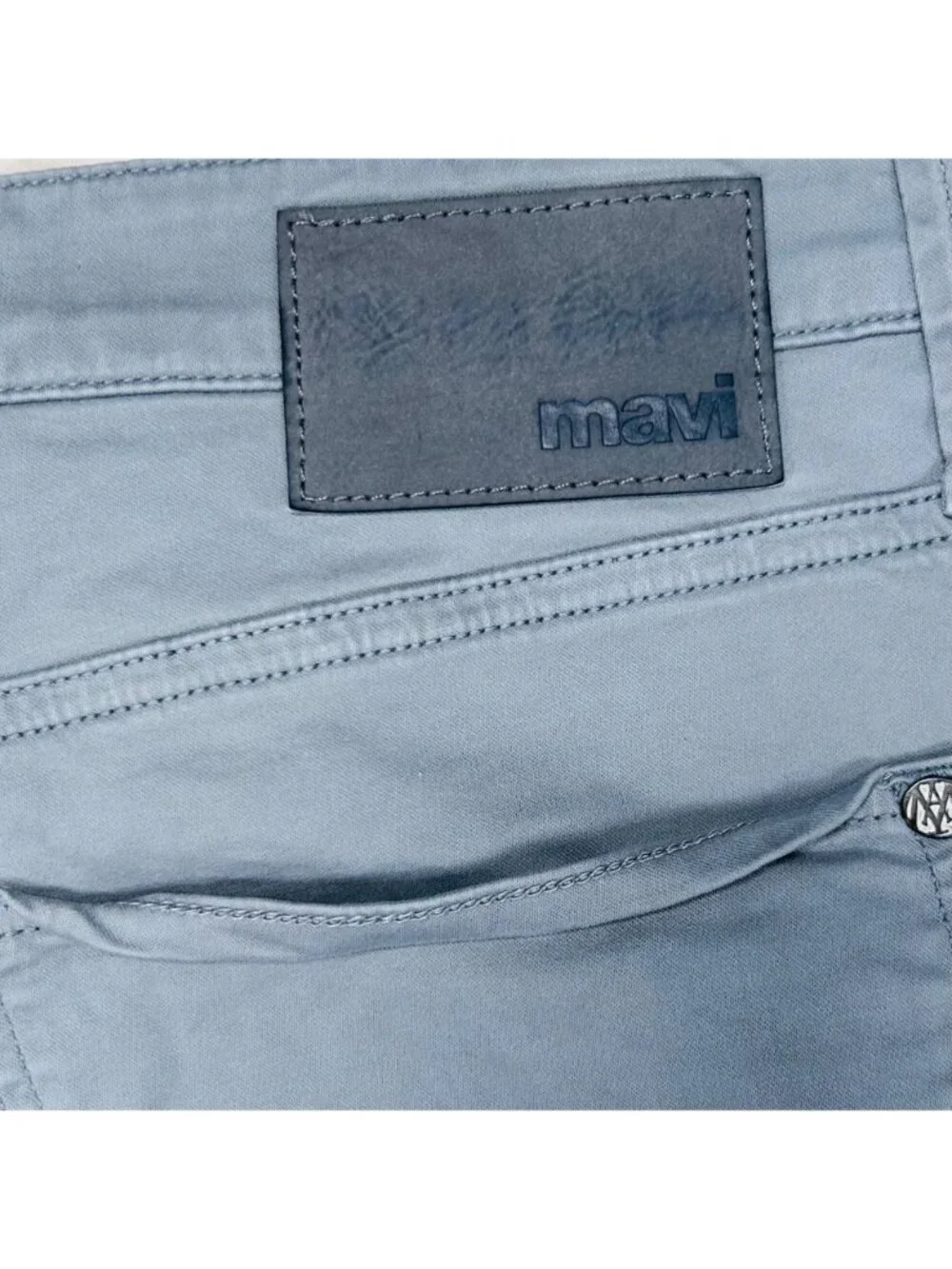 Mavi Matt Denim Jeans 34x30 Men Cotton Light Blue Casual Office Stretch Travel